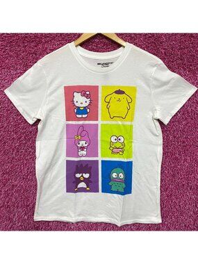 Sanrio Hello Kitty and Friends Kawaii Grid Design T-Shirt Small